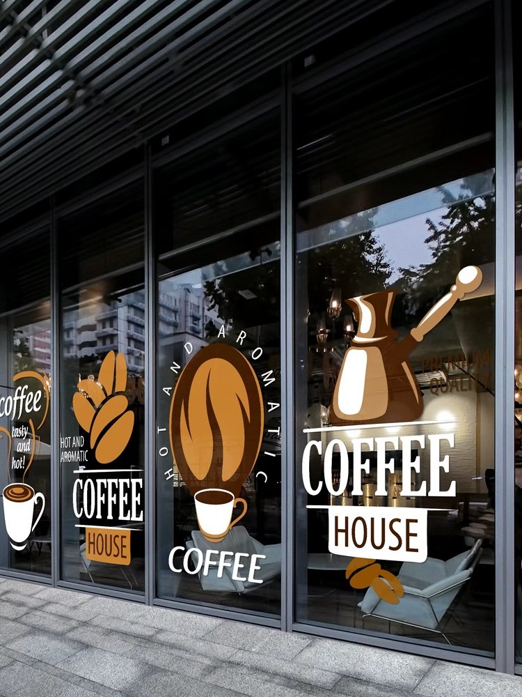 Decal Dán Kính Hình Cafe – Bí Quyết Thu Hút Khách 2025