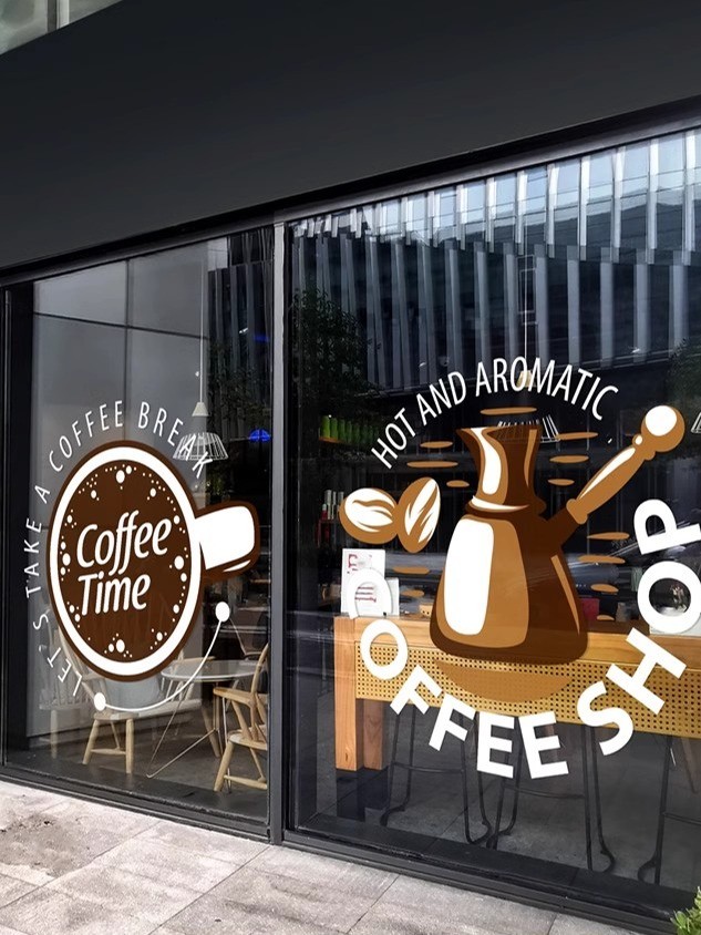 Decal Dán Kính Hình Cafe – Bí Quyết Thu Hút Khách 2025