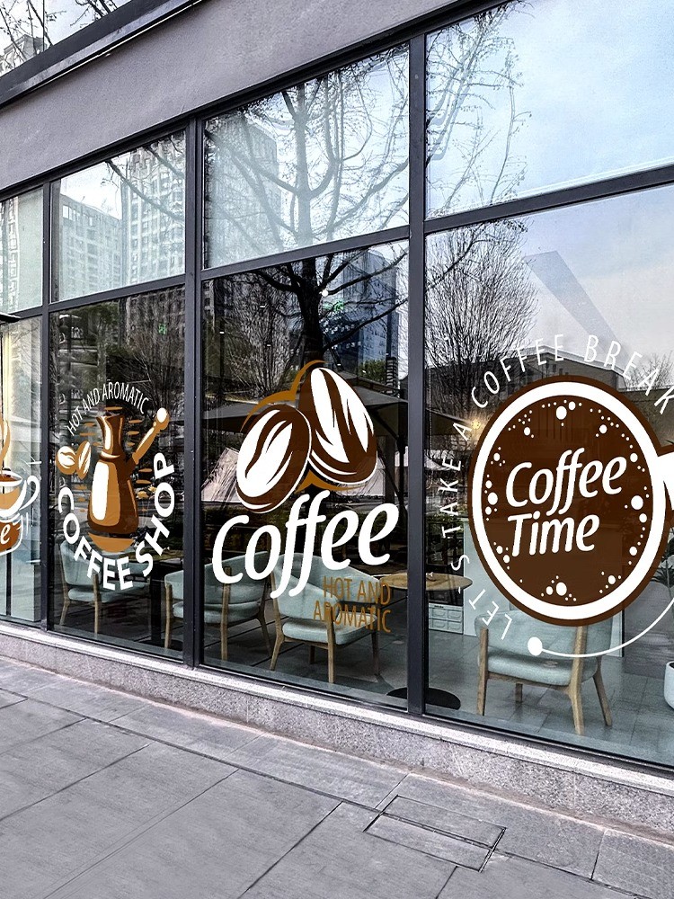 Decal Dán Kính Hình Cafe – Bí Quyết Thu Hút Khách 2025