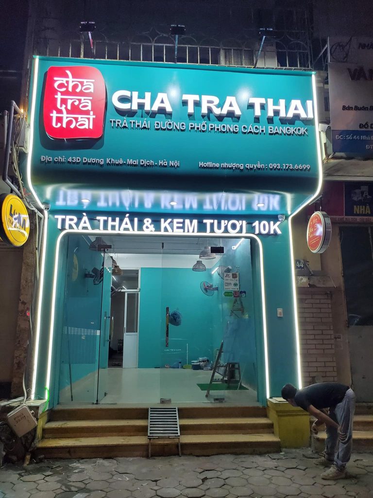 biển quảng cáo trà sữa